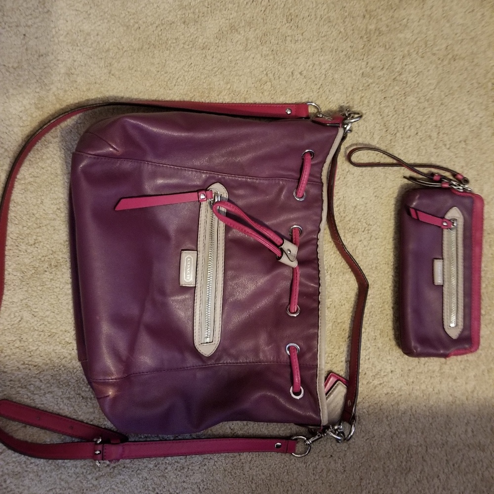Coach leather handbag